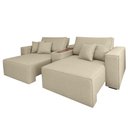 Ver imagem 2 de Sofá Decorativo Automatizado Shogun 252cm Reclinável 6 Posições Retrátil C/console Central Entrada U