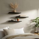 Ver imagem 2 de Kit 3 Prateleiras Parede 60cm Mdf Nicho Sala Quarto Cozinha:freijó