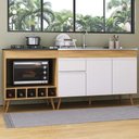 Ver imagem 7 de Kit Balcão de Cozinha para Pia e Balcão para Cooktop/Forno 190cm Veneza Multimóveis MP2384 -