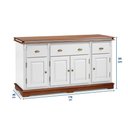 Ver imagem 4 de Balcão Buffet 4 Portas 3 Gavetas Manchester 2048 Linz Móveis - Branco/Imbuia Glazer