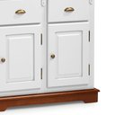 Ver imagem 3 de Balcão Buffet 4 Portas 3 Gavetas Manchester 2048 Linz Móveis - Branco/Imbuia Glazer