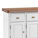 Ver imagem 2 de Balcão Buffet 4 Portas 3 Gavetas Manchester 2048 Linz Móveis - Branco/Imbuia Glazer