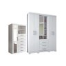 Guarda Roupa 2 Peças (1guardaroupa+1cômoda) Qc135 Branco - Santos Andirá - 1