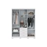 Guarda Roupa 2 Peças (1guardaroupa+1cômoda) Qc135 Branco - Santos Andirá - 9