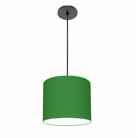 Lustre Luminária Pendente Vivare Free Lux Pe-4106pr Cúpula em Tecido 20x25cm