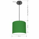 Ver imagem 2 de Lustre Luminária Pendente Vivare Free Lux Pe-4106pr Cúpula em Tecido 20x25cm