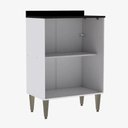 Ver imagem 3 de Balcão para Cozinha Carol 2 Portas Branco Ideal para Organização Batrol Largura 59,3 Cm