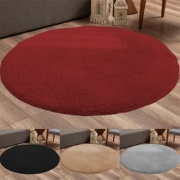 Tapete Redondo 2,00 x 2,00 pra Para Decoração Fotos E Cenários De Moda Vermelho Casen - 6