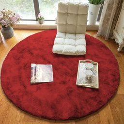 Tapete Redondo 2,00 x 2,00 pra Para Decoração Fotos E Cenários De Moda Vermelho Casen - 1