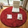 Tapete Redondo 2,00 x 2,00 pra Para Decoração Fotos E Cenários De Moda Vermelho Casen - 1