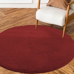 Tapete Redondo 2,00 x 2,00 pra Para Decoração Fotos E Cenários De Moda Vermelho Casen - 4