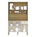 Ver imagem 2 de Armário de Cozinha Meraki 6 Portas 1 Gaveta MDP 111cm Freijó Vanilla Kit'S Paraná