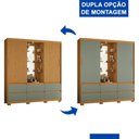 Ver imagem 5 de Guarda Roupa Solteiro Atena 2 Portas 6 Gavetas Flex Cinamomo/sálvia com Led – Móveis Albatroz