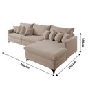 Ver imagem 3 de Sofá Canto com Chaise 4 Lugares 1116 Maguimoveis Cinza