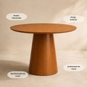 Ver imagem 5 de Mesa de Jantar Redonda Austrália Madeira Nozes 1.20m