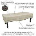 Ver imagem 3 de Calçadeira Recamier Solteiro 90cm Alba Veludo Bege