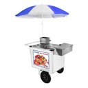 Ver imagem 1 de Carrinho de Salada de Frutas Guarda Sol e Rodas Pneumáticas