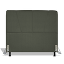Ver imagem 1 de Cabeceira Estofada Topázio 140 cm Para Cama Box Quarto Casal Luxo MV Estofados Suede Cinza