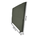 Ver imagem 2 de Cabeceira Estofada Topázio 140 cm Para Cama Box Quarto Casal Luxo MV Estofados Suede Cinza