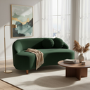 Ver imagem 1 de Namoradeira Sofá Feijão Cancún 150cm Orgânica Suede Verde