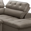 Ver imagem 6 de Sofá 3 Lugares Retrátil Reclinável Chaise Direito 243cm Solin F04 Veludo Marrom Claro - Lyam
