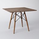 Ver imagem 1 de Mesa Eiffel Wood Tampo Quadrado de Madeira 90 Cm Amêndoa Asturias - Cor: Marrom