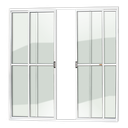 Ver imagem 1 de Porta Balcão Alumínio 4F.210 x 240 V.Liso Branco Brimak
