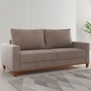 Ver imagem 1 de Sofá 2 Lugares Gibran Linho Kaki - Viero Móveis