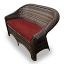 Ver imagem 2 de Conjunto de Sofá Fibra Sintética Bali - 1 Sofá 2L + 2 Poltronas + 1 Mesa Centro - Tecido Duna Vermel