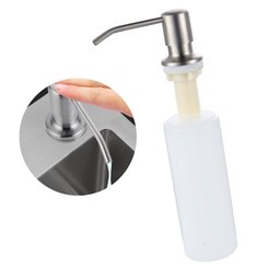 Dispenser Detergente Porta Sabonete Liquido Embutir 350ml Inox 304 Escovado - 3