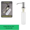 Dispenser Detergente Porta Sabonete Liquido Embutir 350ml Inox 304 Escovado - 2