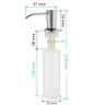 Dispenser Detergente Porta Sabonete Liquido Embutir 350ml Inox 304 Escovado - 8