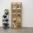Ver imagem 4 de Kit 3 Armários para Escritório com 2 Portas de Vidro com LED 171,5x60cm ME4205 Yescasa Branco