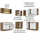 Ver imagem 5 de Armário de Cozinha Completa de Canto 389cm Rustic Branco Agata Madesa 01