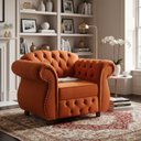 Ver imagem 2 de Poltrona Chesterfield Merlô Veludo:Cobre