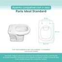 Ver imagem 3 de Assento Sanitário Tampa de Vaso Branco Mdf Laqueado Paris para Bacia Ideal Standard