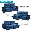 Ver imagem 6 de Sofá Retrátil e Reclinável 3 Lugares com Porta Copos 210cm Cobán Yescasa