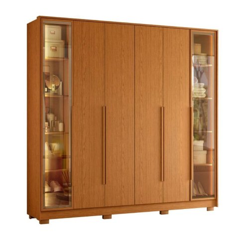 Guarda-roupa Casal 6 Portas 4 Gavetas com Led Napoli Albatroz