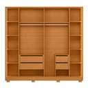 Ver imagem 4 de Guarda-roupa Casal 6 Portas 4 Gavetas com Led Napoli Albatroz