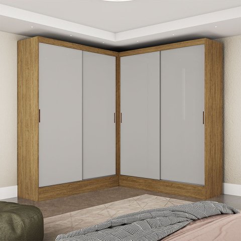 Closet Casal Duplo Belém 4 Portas 4 Gavetas Carioca Móveis