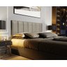 Cabeceira Casal Estofada Suspensa para Cama Box 1,40 Diversas Cores:Bege - 1