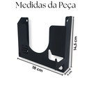 Ver imagem 4 de 2 Suportes de Parede Preto para Lixadeira Disco com Passa Fio Aço Alta Resistência