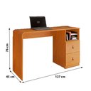 Ver imagem 3 de Escrivaninha para Quarto 127 Cm com 2 Gavetas Alice Jcm Cinamomo