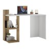 Escrivaninha Mesa para Computador Dubai Multimóveis V6002 Branca/rustic Branco/rustic - 1