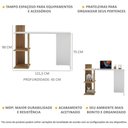 Ver imagem 5 de Escrivaninha Mesa para Computador Dubai Multimóveis V6002 Branca/rustic Branco/rustic