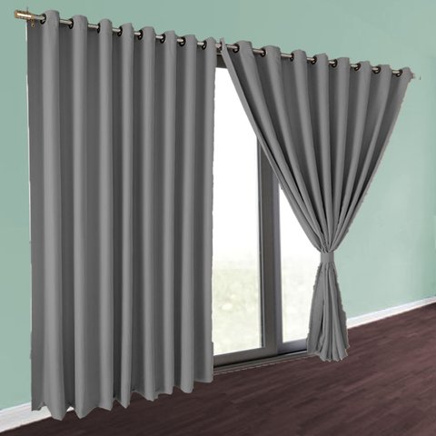 Cortina Blackout Blecaute Quarto 7,00 X 2,80 Brenda Cinza
