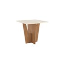 Ver imagem 7 de Conjunto Mesa Vértice 90cm sem Vidro 04 Cadeiras Milla Bege/Nature/Off White/Marrom/Amêndoa