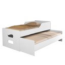 Ver imagem 2 de Bicama Compacta Espaçosa Grade Proteção Cama Infantil Mdf:branco