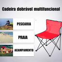 Ver imagem 2 de Cadeira de Camping Dobravel Brisa Portatil até 80 Kg Vermelha Lu0104_vm