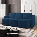 Ver imagem 7 de Sofá Cama para Sala de Estar 3 Lugares 276cm Montserrat K01 Veludo Azul Marinho - Lyam Decor